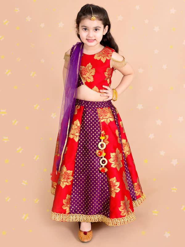 Buy Amirtha Fashion Baby Girls Lehenga Choli Ethnic Wear Self Design Lehenga  & Kurta (Green, Pack of 1) Online at Best Prices in India - JioMart.