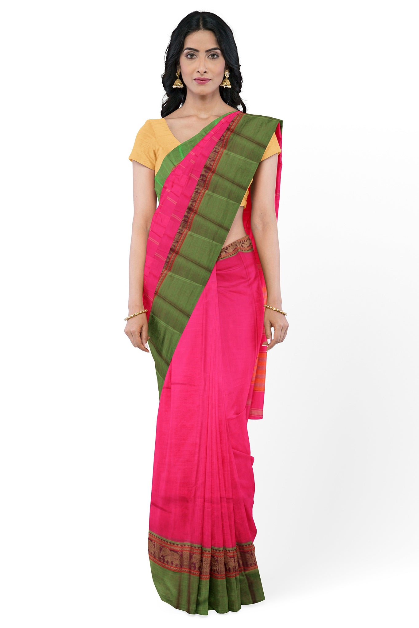Fabulous Narayanpet Pure Cotton Saree With Running Blouse piece For womens