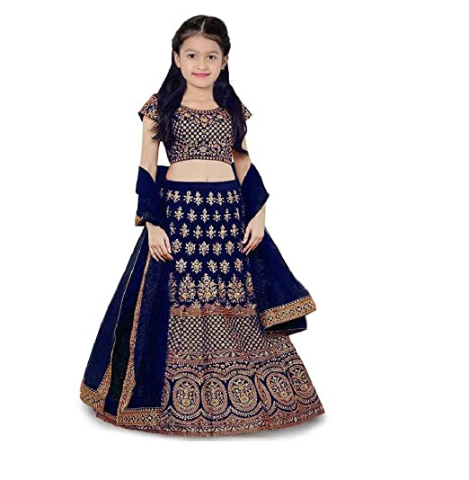 Sky blue tissue silk fabric party wear lehenga choli - G3-GCS0389 |  G3fashion.com | Kids lehenga, Designer saree blouse patterns, Fancy dress  for kids